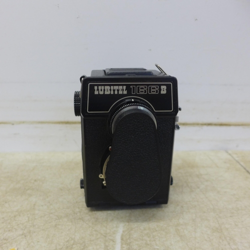 5076 - 2 boxed vintage 35mm cameras both Russian-made FED 5C and FED 58 and a Lubitel 166B box camera with ... 