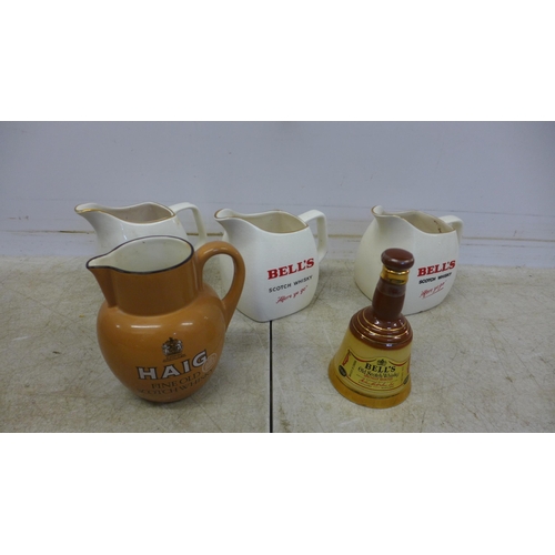 5081 - Three collectible Bell's Scotch Whiskey jugs, a Bell's Old Scotch Whiskey specially selected collect... 