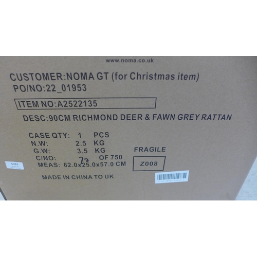 5083 - A Noma, 90cm Richmond deer and fawn LED light up Christmas decoration in a box  *This lot is subject... 