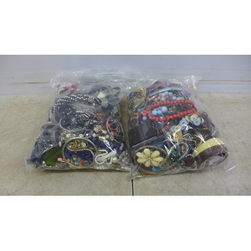 5084 - Two bags of costume jewellery