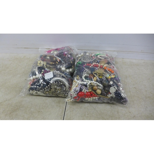 5085 - Two bags of costume jewellery