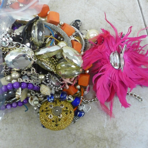 5085 - Two bags of costume jewellery