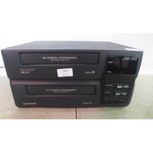 5091 - An Orion D9600A twin tape video cassette recorder