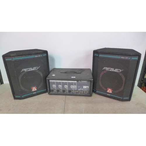 5093 - A Peavey MP-5 plus powered mixer amp and a pair of Peavey Hi-Sys 6XT PA speakers