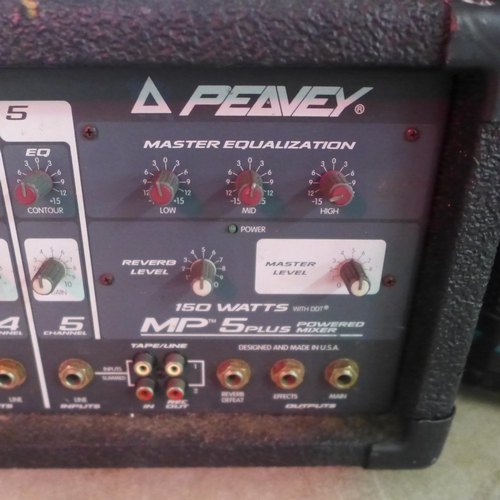 5093 - A Peavey MP-5 plus powered mixer amp and a pair of Peavey Hi-Sys 6XT PA speakers