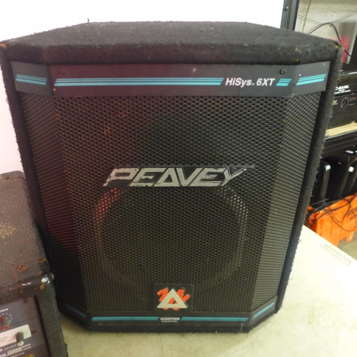 5093 - A Peavey MP-5 plus powered mixer amp and a pair of Peavey Hi-Sys 6XT PA speakers