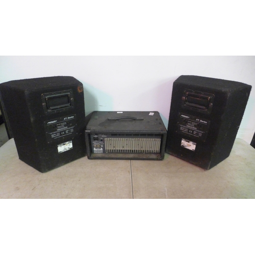 5093 - A Peavey MP-5 plus powered mixer amp and a pair of Peavey Hi-Sys 6XT PA speakers