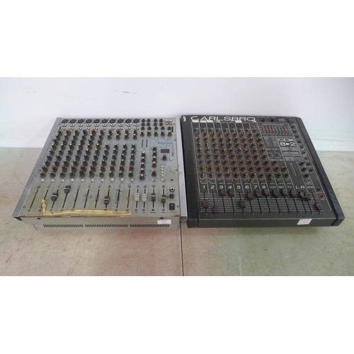 5097 - Two DJ mixing consoles - a Carlsbro CDX 8-2 and an Amptec Power Desk PD14.10