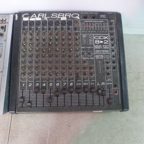 5097 - Two DJ mixing consoles - a Carlsbro CDX 8-2 and an Amptec Power Desk PD14.10