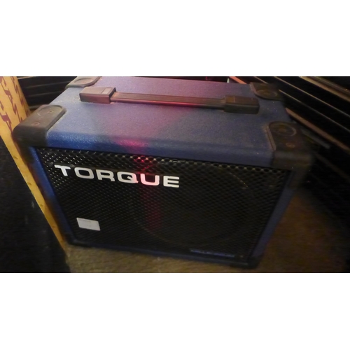 5107 - A Session Mk2 powered amp and a Torque Millenium amp, a pair of Tannoy Reveal Speakers, a quantity o... 