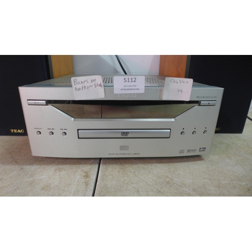 5112 - A Teac DV-L800 DVD player and a pair of Teac LS-100U speakers