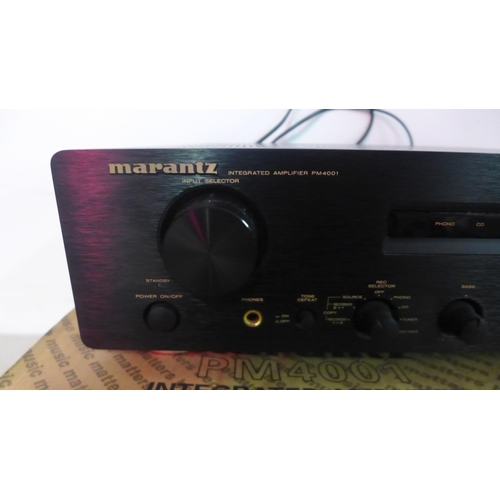 5114 - A Marantz PM4001 amplifier with remote - in original box