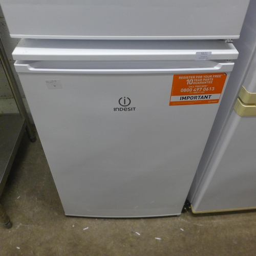 5121 - An Indesit freestanding under counter fridge