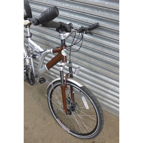 5135 - A Tiger Cycles aluminium framed full suspension mountain bike with mud guards and disc brakes