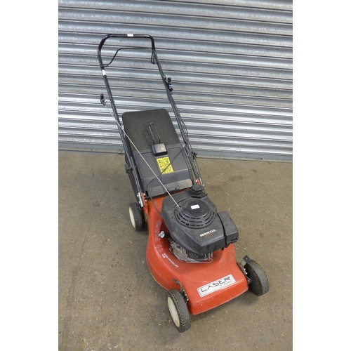 5149 - A Laser Omega 46 petrol, self propelled lawn mower with a Honda GV100 engine - with collection box