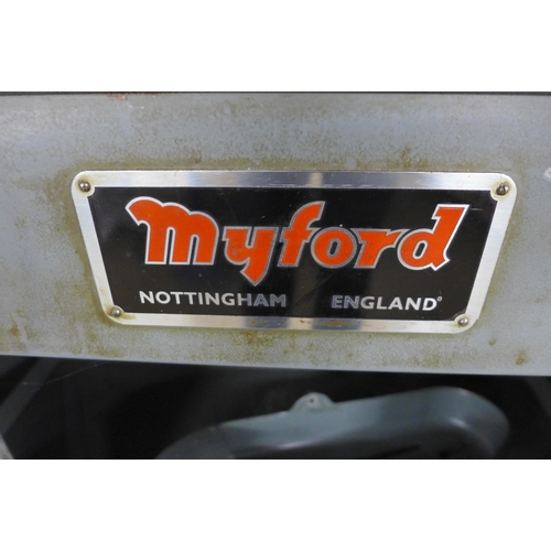 5155 - A Myford ML7 metal working lathe mounted on a Myford workbench with a Myford Rodney milling attachme... 