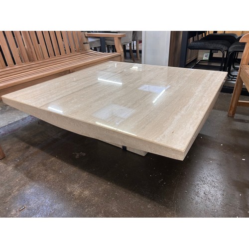 3119 - An cream marble coffee table