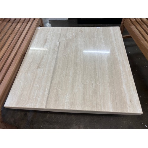 3119 - An cream marble coffee table