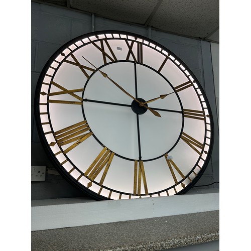 3138 - An extra large illuminated Westminster wall clock