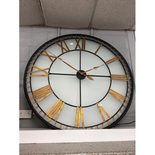 3138 - An extra large illuminated Westminster wall clock