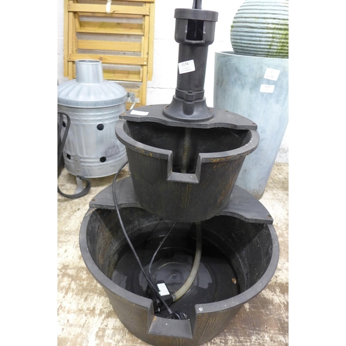 5174 - A two tier traditional water pump style water feature - pump included