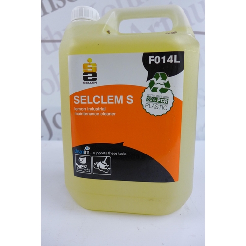 5225 - Three 5 litre bottles of Selden Selclem S F014L industrial cleaner