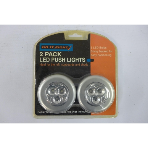 5249 - 2 Enluce outdoor LED surface mounted round brick lights , 3 waterproof uplighters (ideal for under b... 