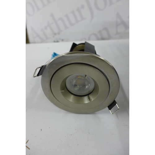 5255 - 2 chrome centre lights, 2 matching chrome wall lights, 4 x IP65 brushed chrome bathroom downlights, ... 