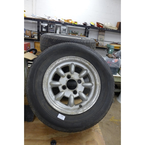 5282 - A set of 4 Performance W/A 12x5 mini-lite alloy wheels with 4 part worn tyres