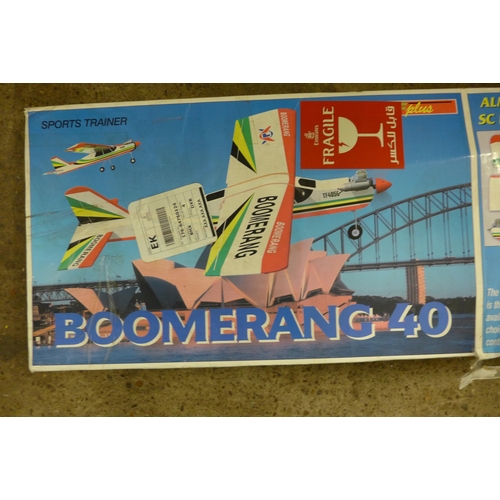 5290 - A Seagull model aircraft company Boomerang 40 sports trainer remote control airplane - boxed