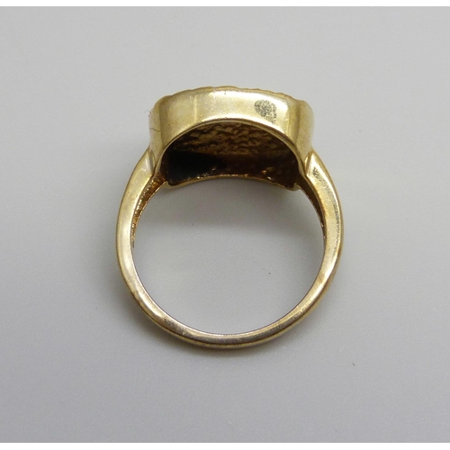 1020 - A silver gilt Gemporia designer ring, L