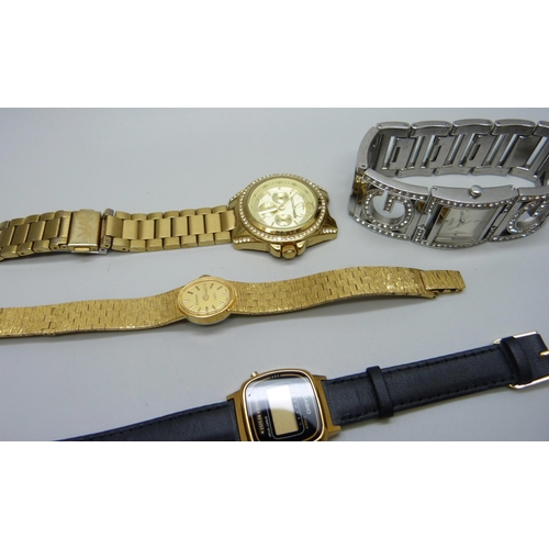 1035 - A collection of lady's watches including Michael Kors, Casio and Guess W13074L1