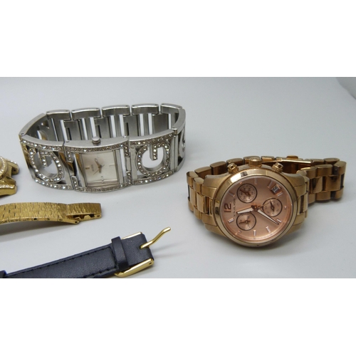 1035 - A collection of lady's watches including Michael Kors, Casio and Guess W13074L1