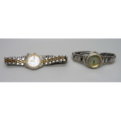 1040 - Two lady's Citizen wristwatches, one Eco-drive and one quartz