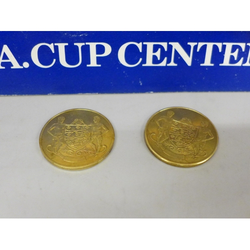 691 - Football; three FA Cup Centenary coin sets