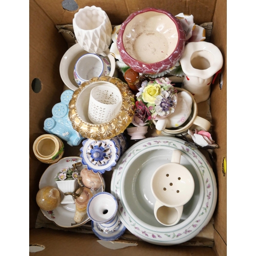 1076 - A collection of earthenware and china including dinner plates, side plates, bowls, vases, etc. **PLE... 