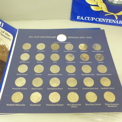 691 - Football; three FA Cup Centenary coin sets