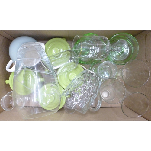 1092 - Five boxes of household china and glass and kitchenalia **PLEASE NOTE THIS LOT IS NOT ELIGIBLE FOR I... 