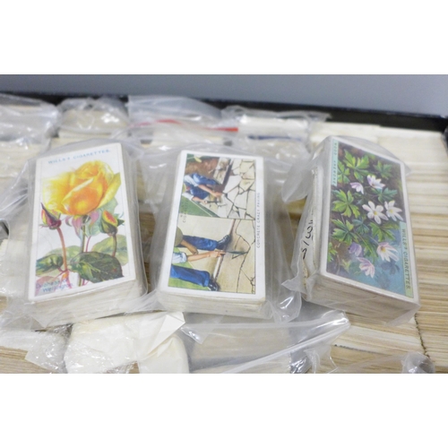 705 - Cigarette card sets and part sets, approximately 75 sets, most it would seem are full sets, plus hun... 