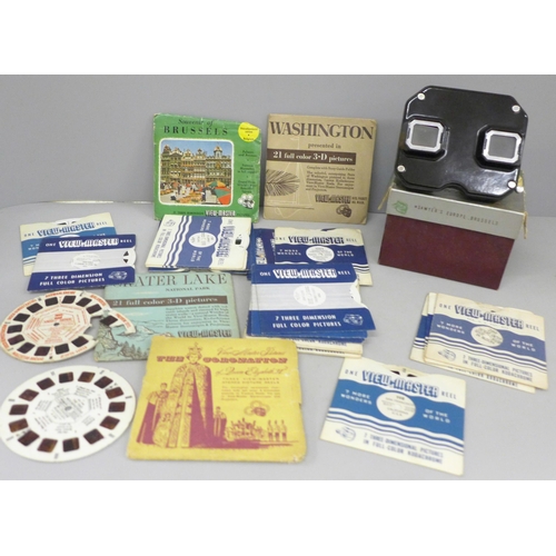 706 - A Sawyers Viewmaster Stereoscope and an assortment of slides