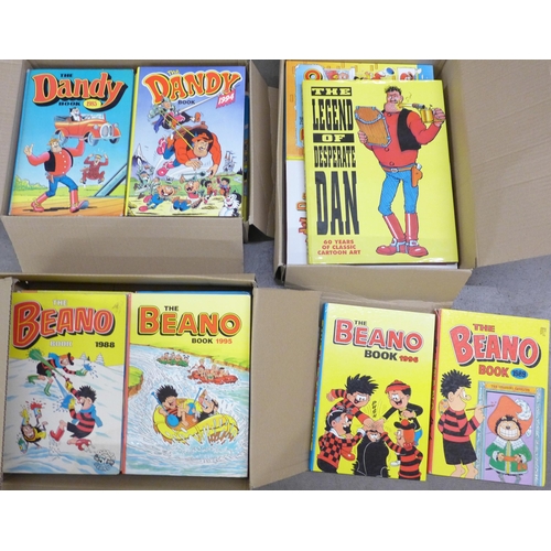 1097 - A collection of Beano annuals, 1972, 1980, 1983, 1986 to 1996 and 1998, also eighteen Dandy annuals,... 