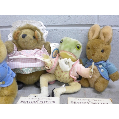 1104 - Beatrix Potter collection, soft toys by Eden, Beswick Jemima figure, five book collections, two smal... 