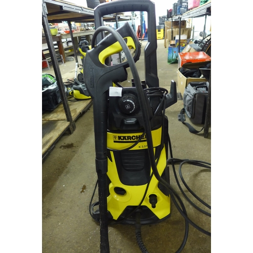 5302 - A Karcher K3.575 jet wash with hose, lance and patio cleaner attachment