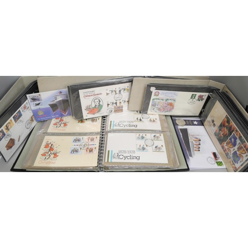 737 - Great Britain; two cartons of hundreds of Great Britain first day cover, all periods, all types, som... 