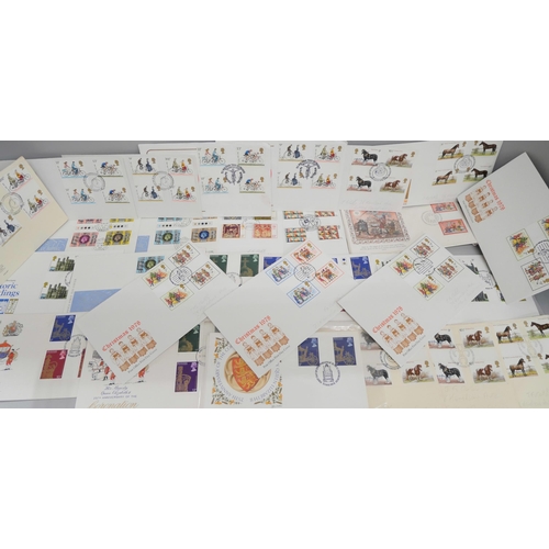 737 - Great Britain; two cartons of hundreds of Great Britain first day cover, all periods, all types, som... 