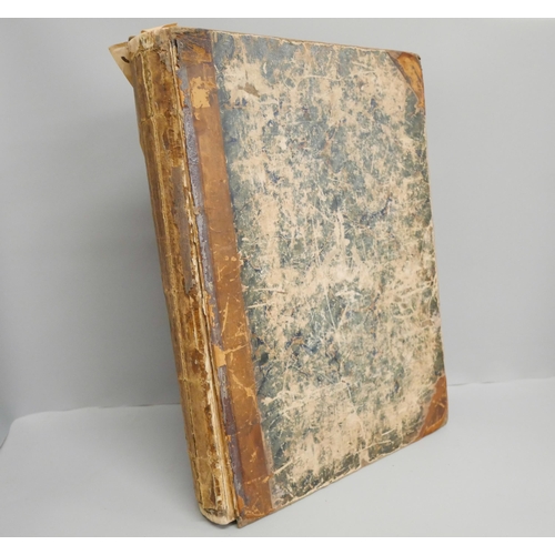 741 - A hardbound volume of 'The Illustrated London News', 1855, loose board, 780 pages