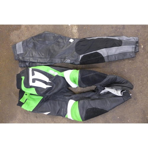 5330 - A quantity of motorcycle clothing including two crash helmets, a pair of boots, tank bag, Nitro leat... 