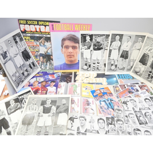 753 - A large quantity of Topps Match Attax football themed trading game cards, medallion set, etc.