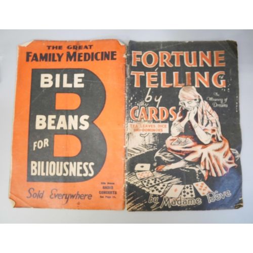 757 - A Ouija board, a set of Tarot Fortune Telling cards (game), a Fortune Telling publication by Madame ... 