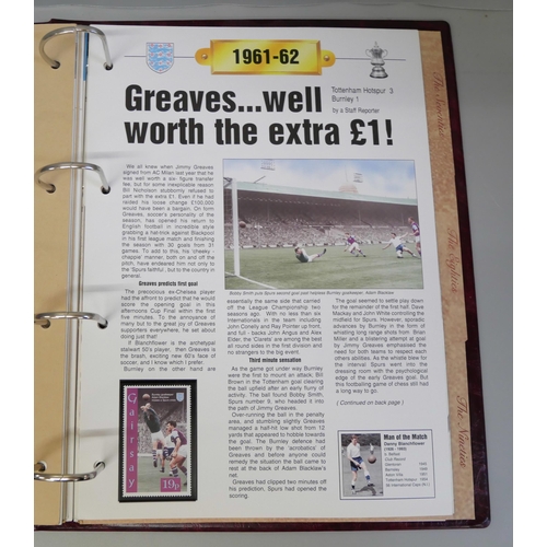 762 - Football; stamps, Brian Clough's Book of Football, Stuart Pearce tribute, etc.